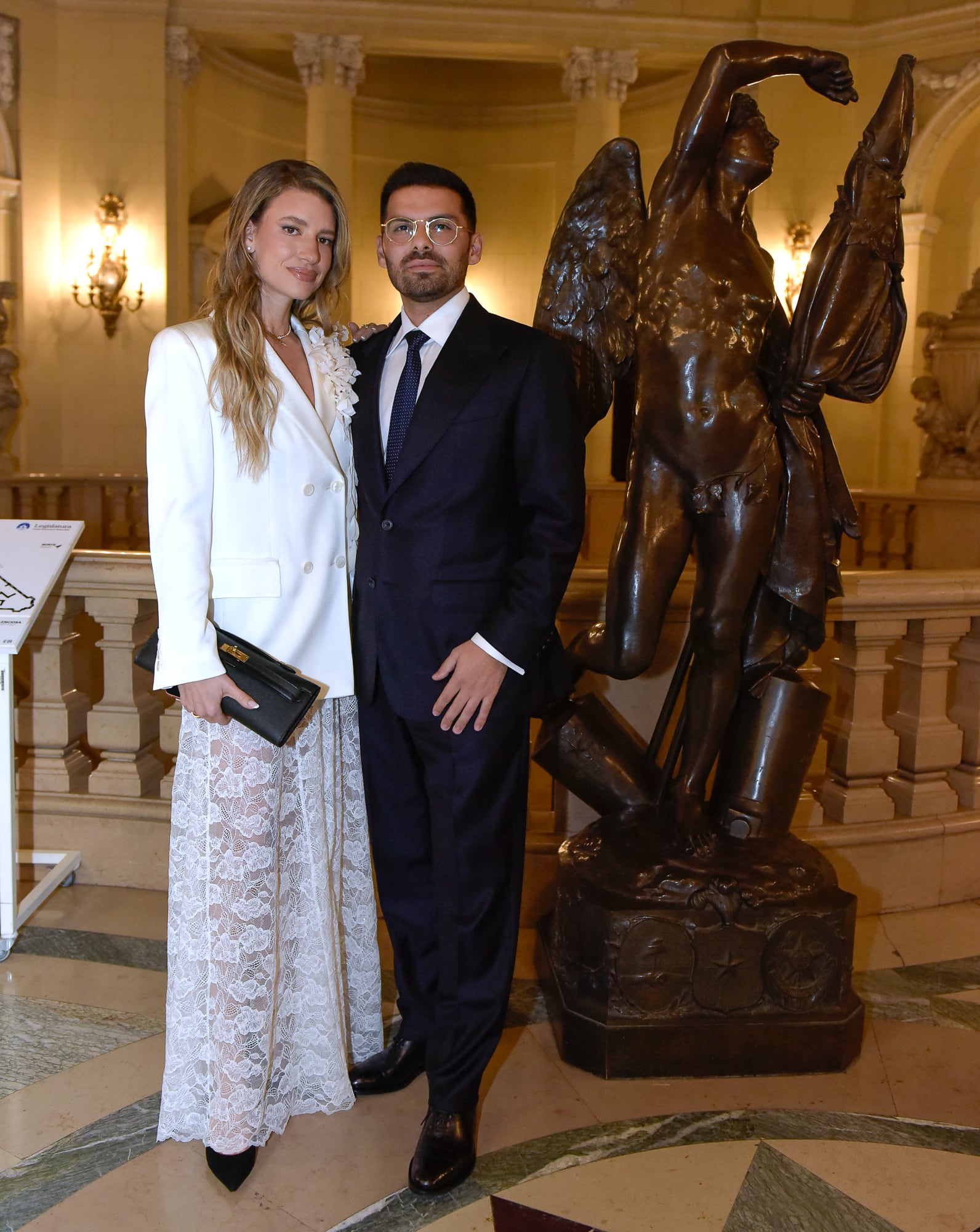 Angie Landaburu y el empresario Augusto Marini