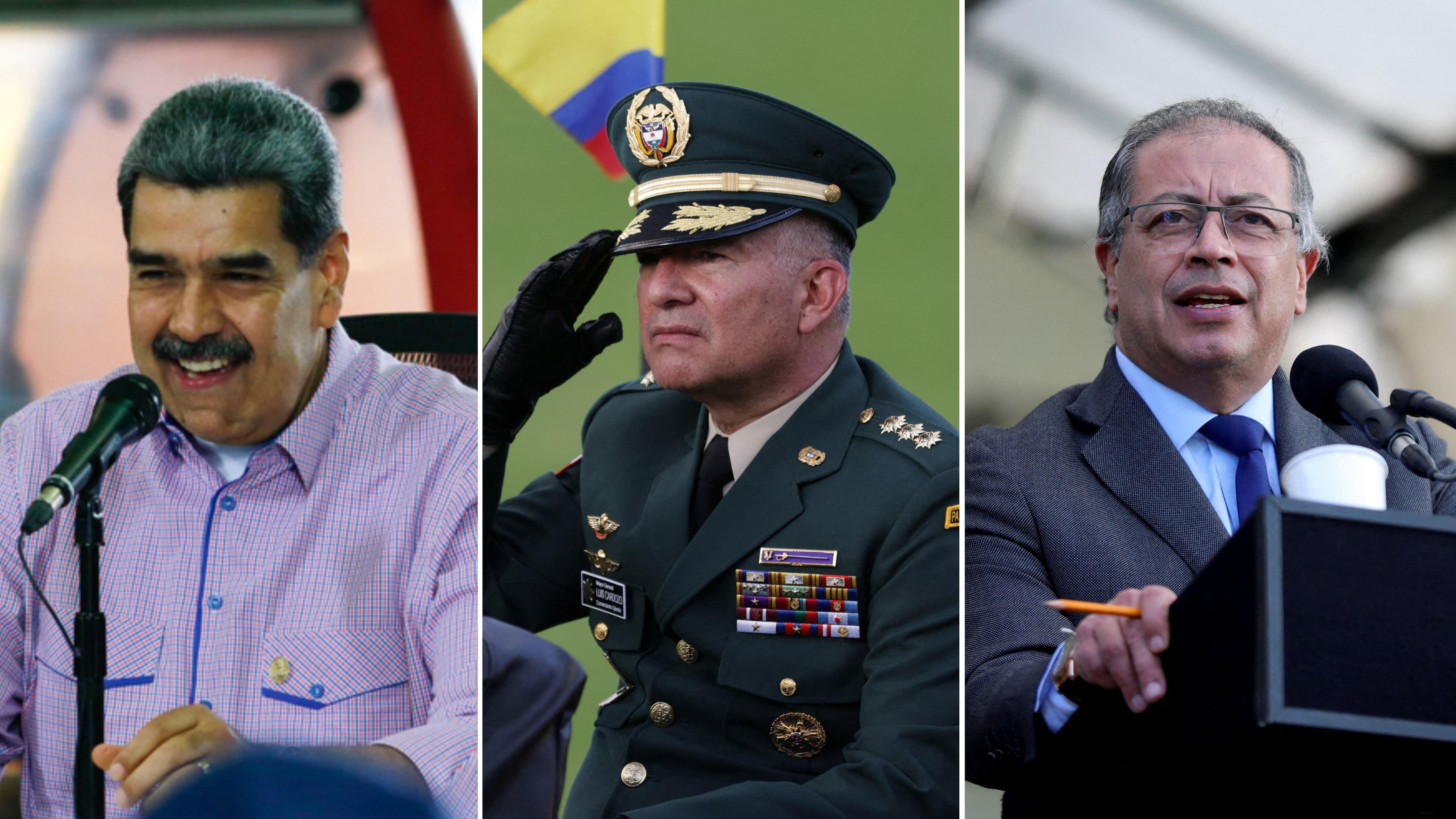 El comandante del Ejército de Colombia Luis Emilio Cardozo durante una declaración pública