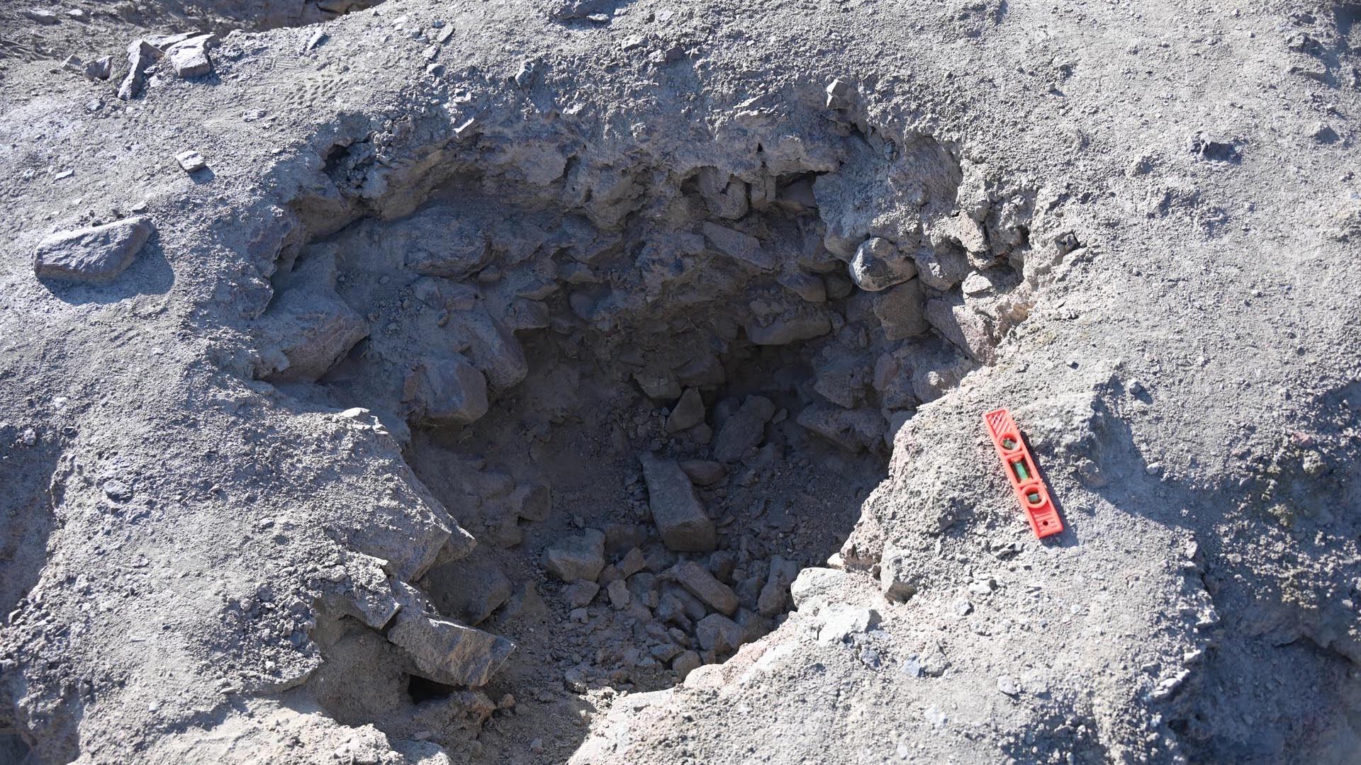 El estudio combinó el uso de drones para el mapeo aéreo con análisis de sedimentos extraídos directamente de los agujeros mediante excavaciones en el sitio/ C. Stanish