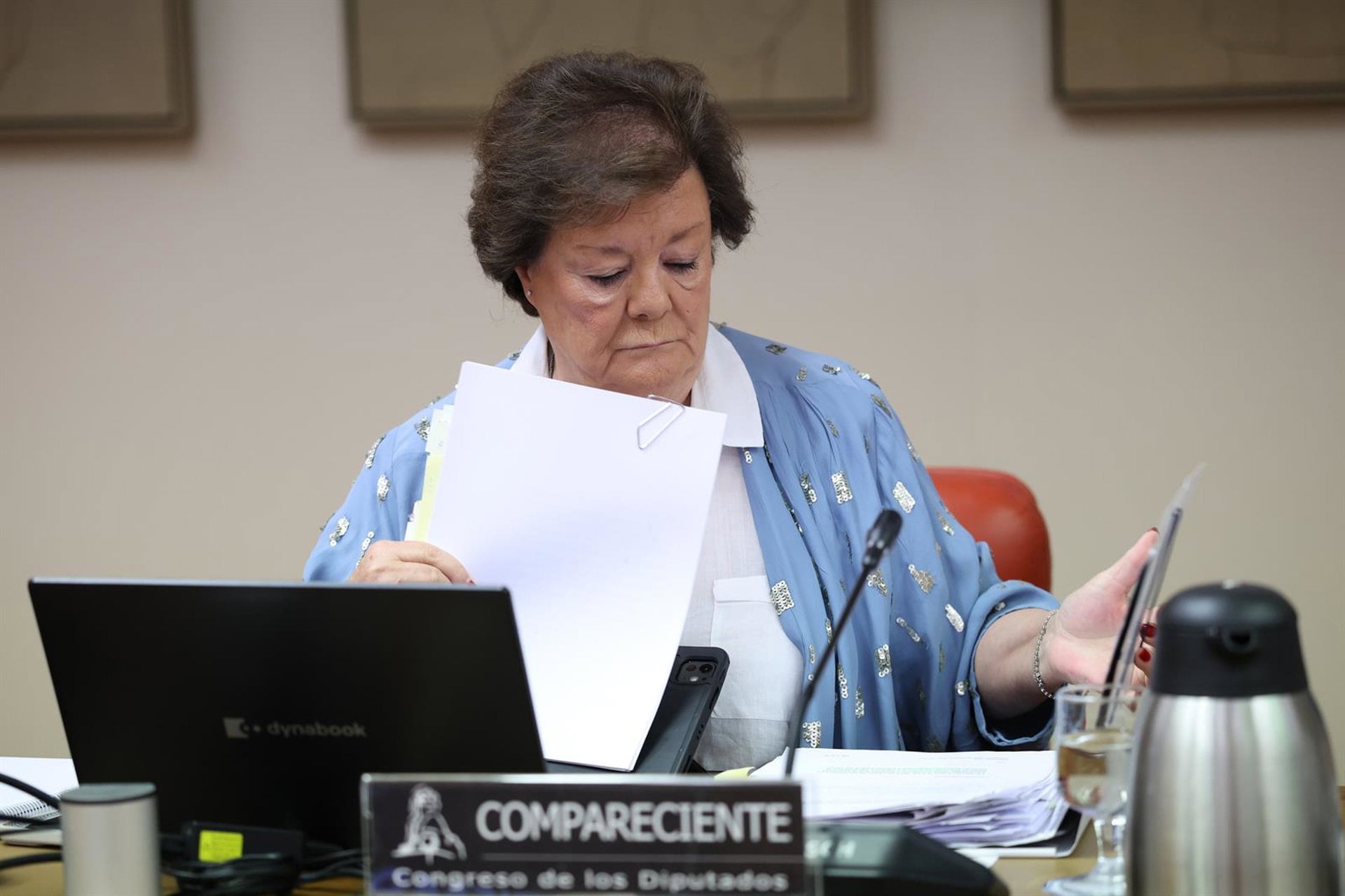 La presidenta del Tribunal de Cuentas, Enriqueta Chicano, comparece ante la Comisión Mixta para las Relaciones con el Tribunal de Cuentas, en el Congreso de los Diputados, a 9 de junio de 2026, en Madrid (Alejandro Martínez Vélez / Europa Press)