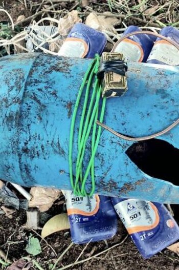 Explosivo Anfo. Foto: Ejército Nacional