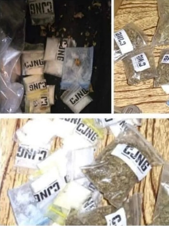 Les fueron encontradas bolsas de