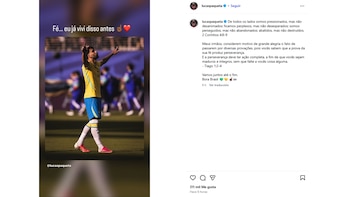 A história e a postagem de Paquetá nas redes sociais