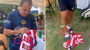 Cuauhtémoc Blanco firma jersey de Chivas, lo tira al piso y video explota en redes sociales