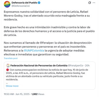 La Defensoría del Pueblo rechazó