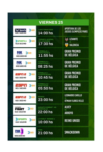 Agenda deportiva