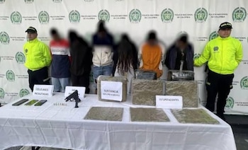 En total, se incautaron cerca