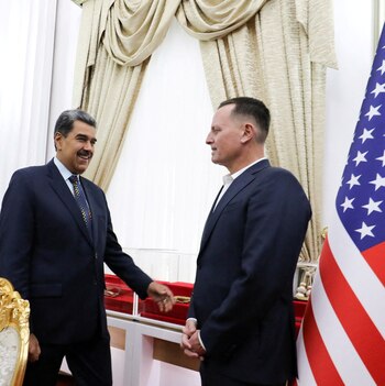 Richard Grenell y Nicolás Maduro