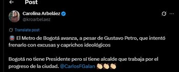 Carolina Arbeláez también cuestionó al