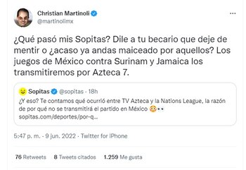 Martinoli negó rumores sobre la