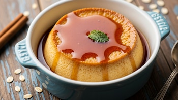 Flan de avena sin leche ni huevo: el postre casero que sorprende por su textura cremosa