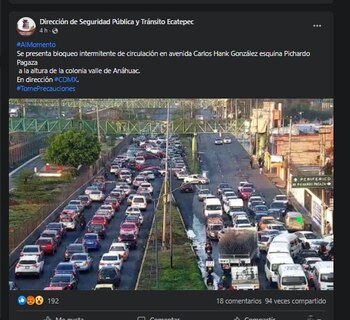 Alrededor de las 9:00 horas,