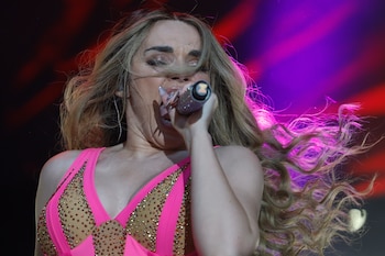 La cantante Melody durante su