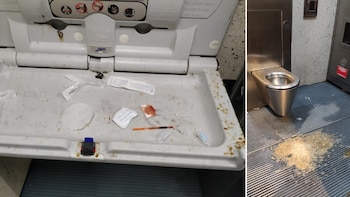 Heces, vómitos, jeringuillas... Los conductores