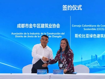 Angélica Ospina, presidenta ejecutiva del Consejo Colombiano de Construcción Sostenible, destacó las oportunidades de cooperación internacional para el sector colombiano (Consejo colombiano de construcción sostenible)