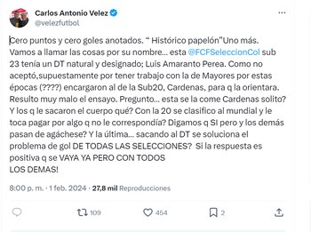 La selección Colombia sub-23 quedó