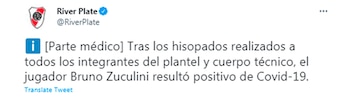 El parte médico de River