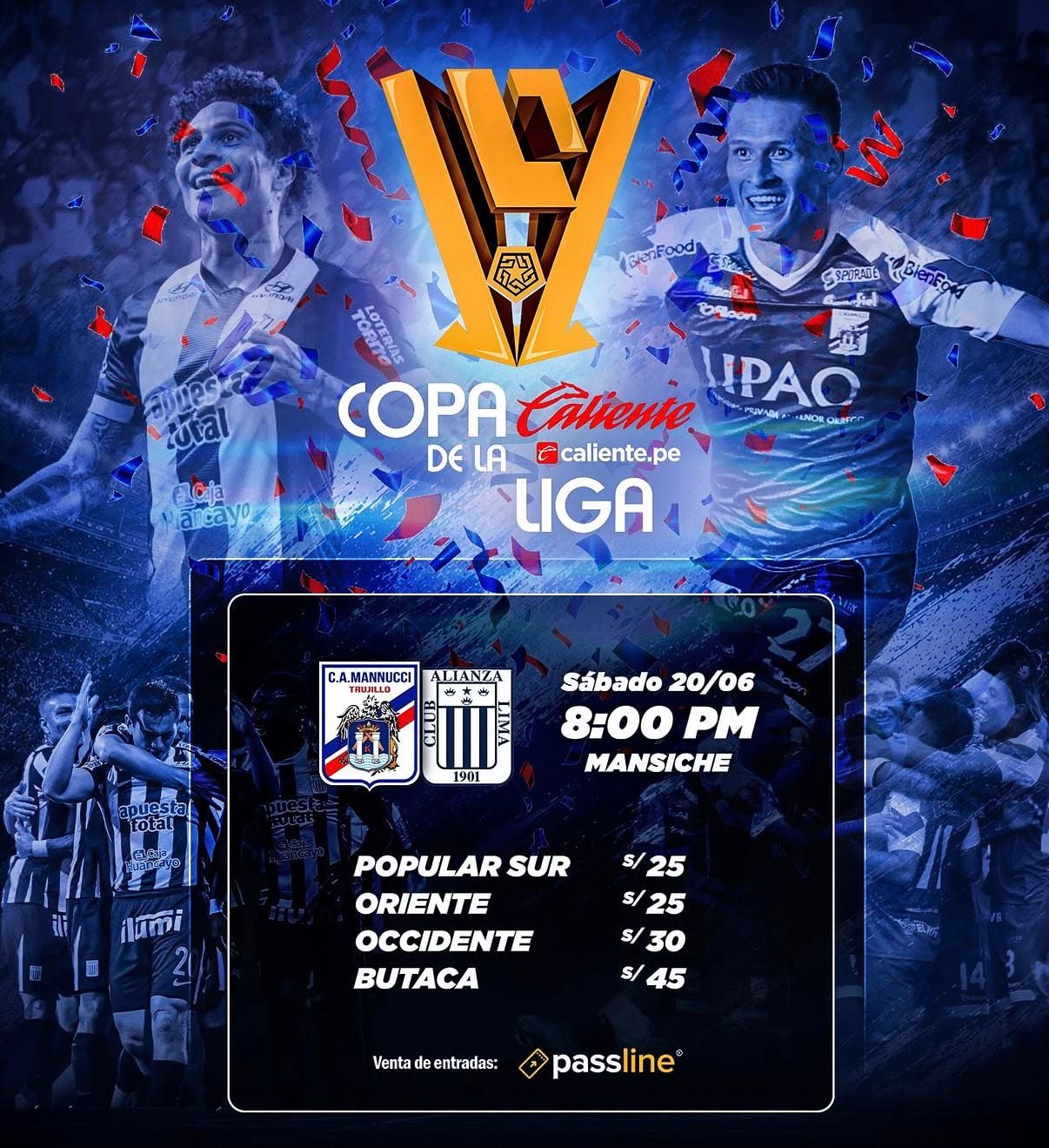 Precios de entradas para el Alianza Lima vs Carlos A. Mannucci.