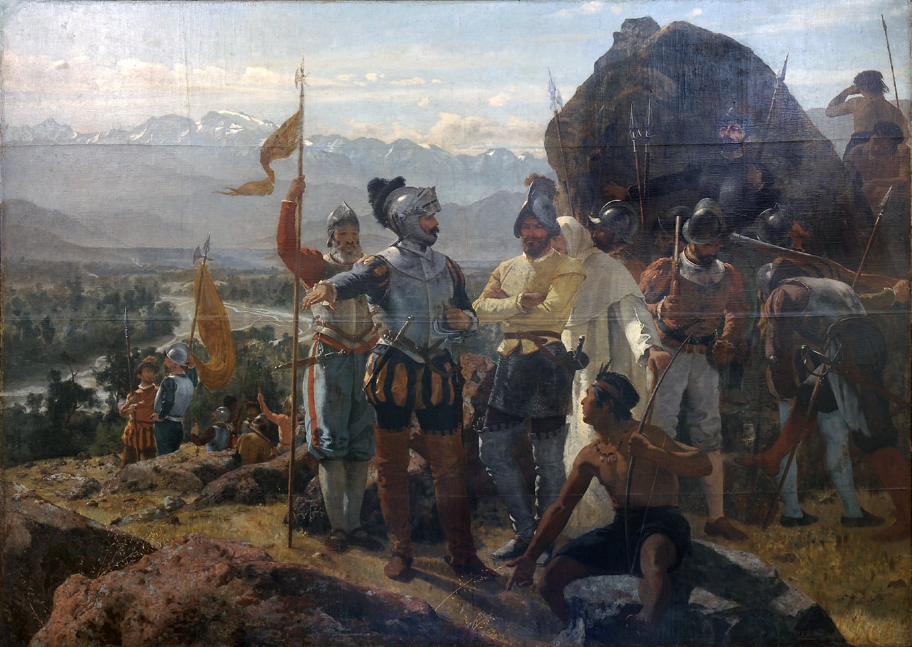 “La fundación de Santiago” (1888) de Pedro Lira