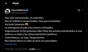 Federico Gutiérrez criticó al Gobierno