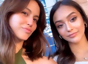 Flor Vigna y su hermana