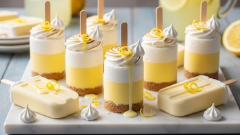 Paletas de pay de limón cremosas: receta casera fácil y refrescante para un postre helado irresistible