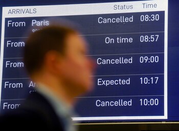 Una pantalla muestra varios viajes