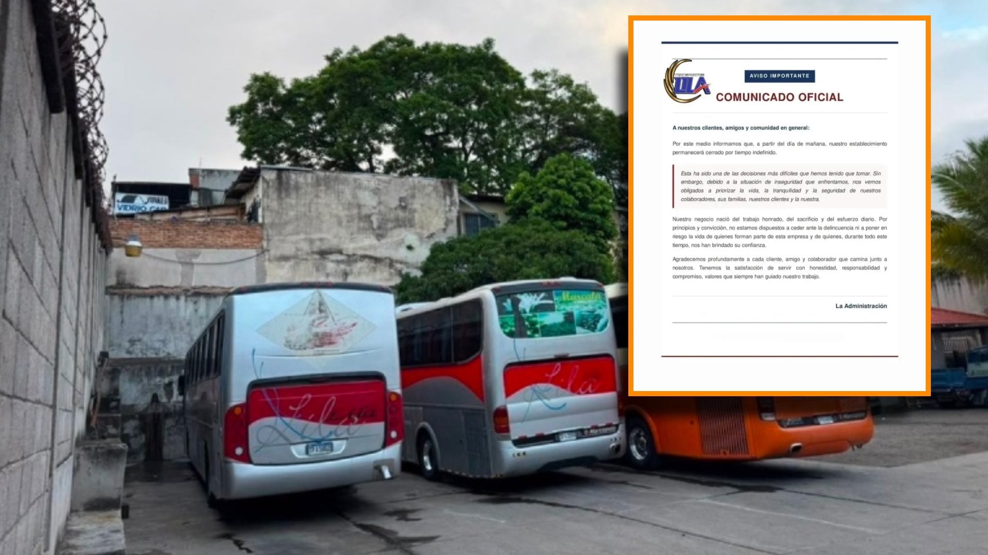 Empresas de transporte cierran sus puertas en Honduras por amenazas e inseguridad