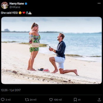 Historia de amor de Harry Kane y Kate Goodland