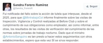 La concejal Sandra Forero Ramírez