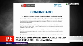 Comunicado de Sedpal por accidente