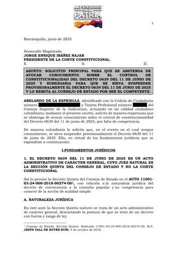 El abogado Abelardo de la