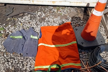 La ropa que utilizaba la banda para fingir que eran operarios