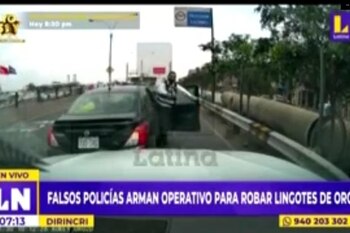 Sujetos vestidos de policías realizan