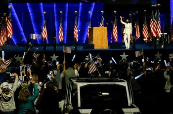 Partidarios de Joe Biden se