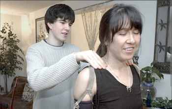 Mary Vincent con su hijo