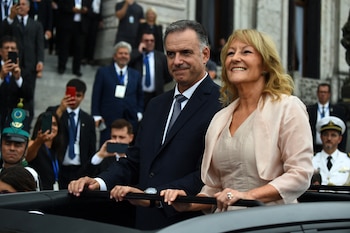 Yamandú Orsi y Carolina Cosse