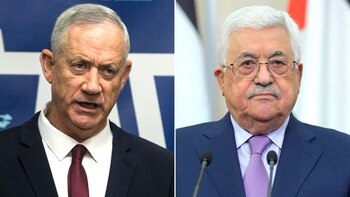 Benny Gantz y Mahmoud Abbas