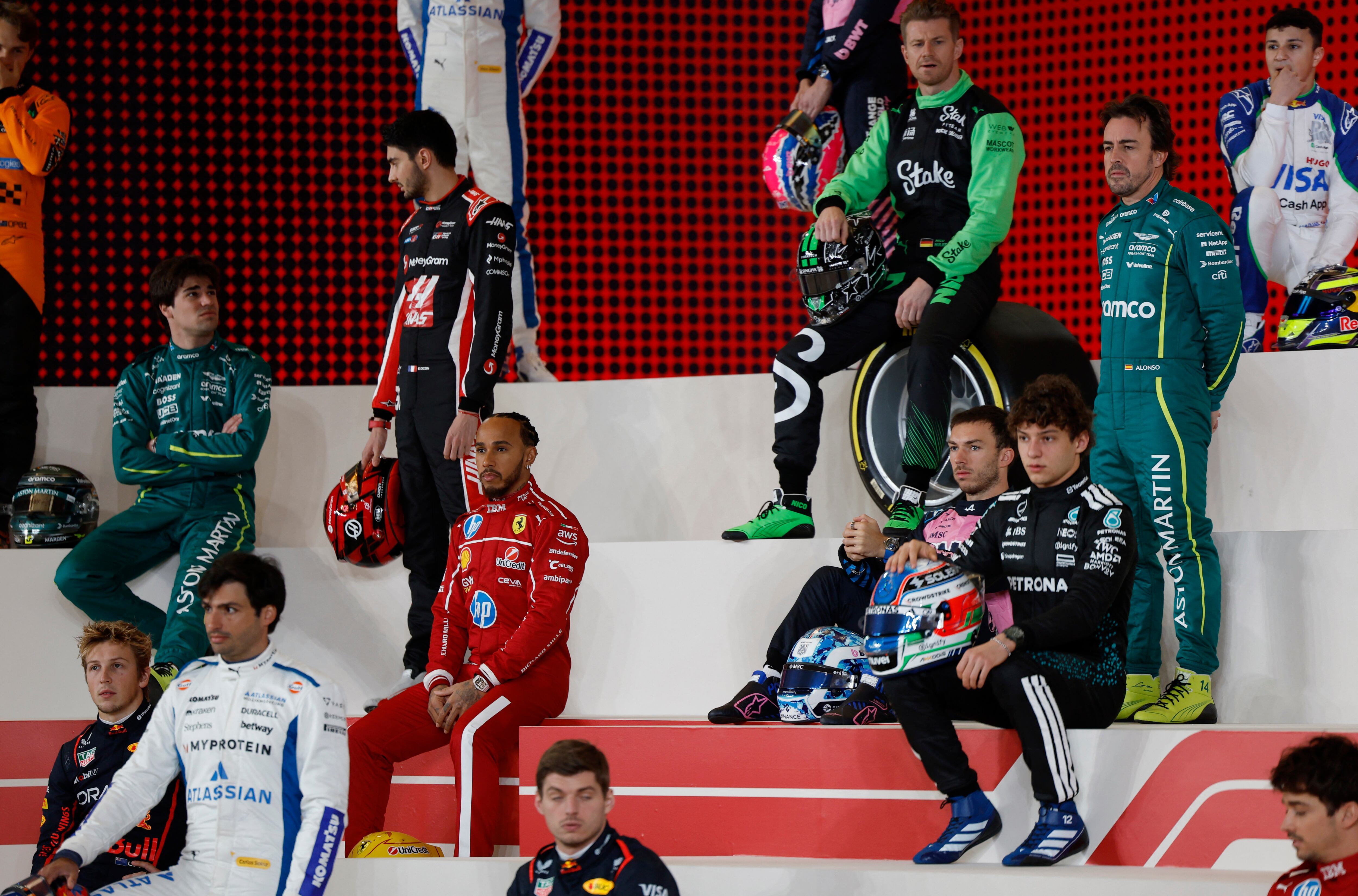 Algunos de los pilotos de la parilla de la temporada 2025 en el