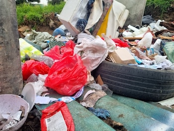 Entre los desechos hallados había