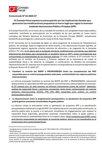 La transferencia del control del