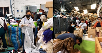 Las donaciones de ropa buscan beneficiar a más de 185.000 personas afectadas por el sismo de magnitud 7,4 en Risaralda, Valle del Cauca, Chocó, Caldas y Quindío - crédito Alcaldía de Bogotá