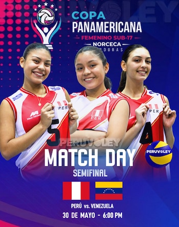 Perú y Venezuela se enfrentarán por la semifinal de la Copa Panamericana de vóley Sub 17 2026. (Perú vóley)