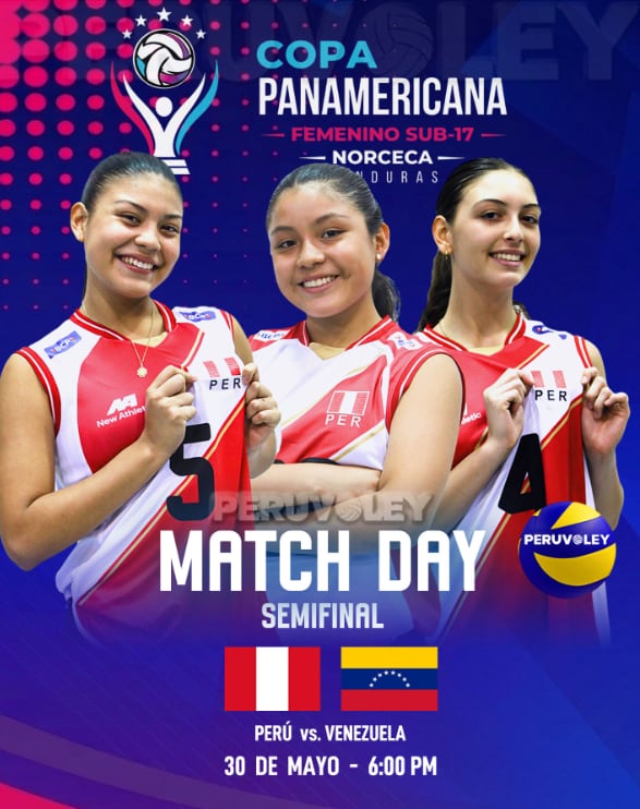 Perú y Venezuela se enfrentarán por la semifinal de la Copa Panamericana de vóley Sub 17 2026. (Perú vóley)