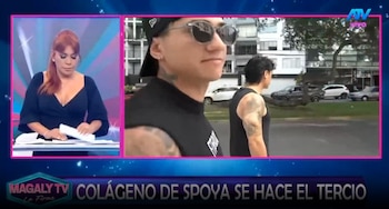 Sebastián Gálvez niega romance con Laura Spoya tras ser captados muy cariñosos en discoteca. Captura: Magaly TV La Firme.