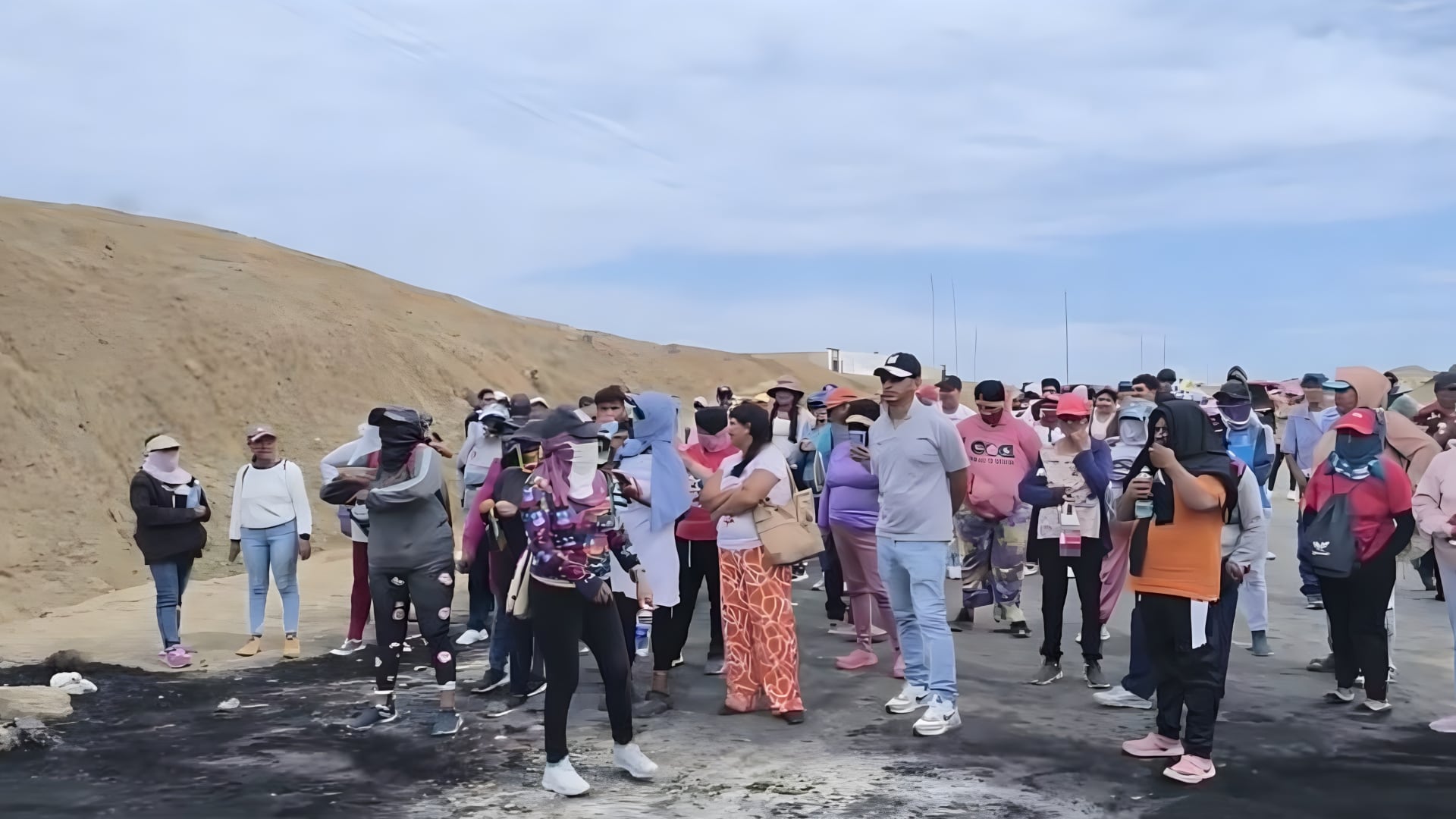 La localidad que alberga la principal refinería de la empresa estatal fue escenario del cierre de la carretera Costanera, una acción emprendida como forma de protesta frente a la decisión del Gobierno. Foto: difusión