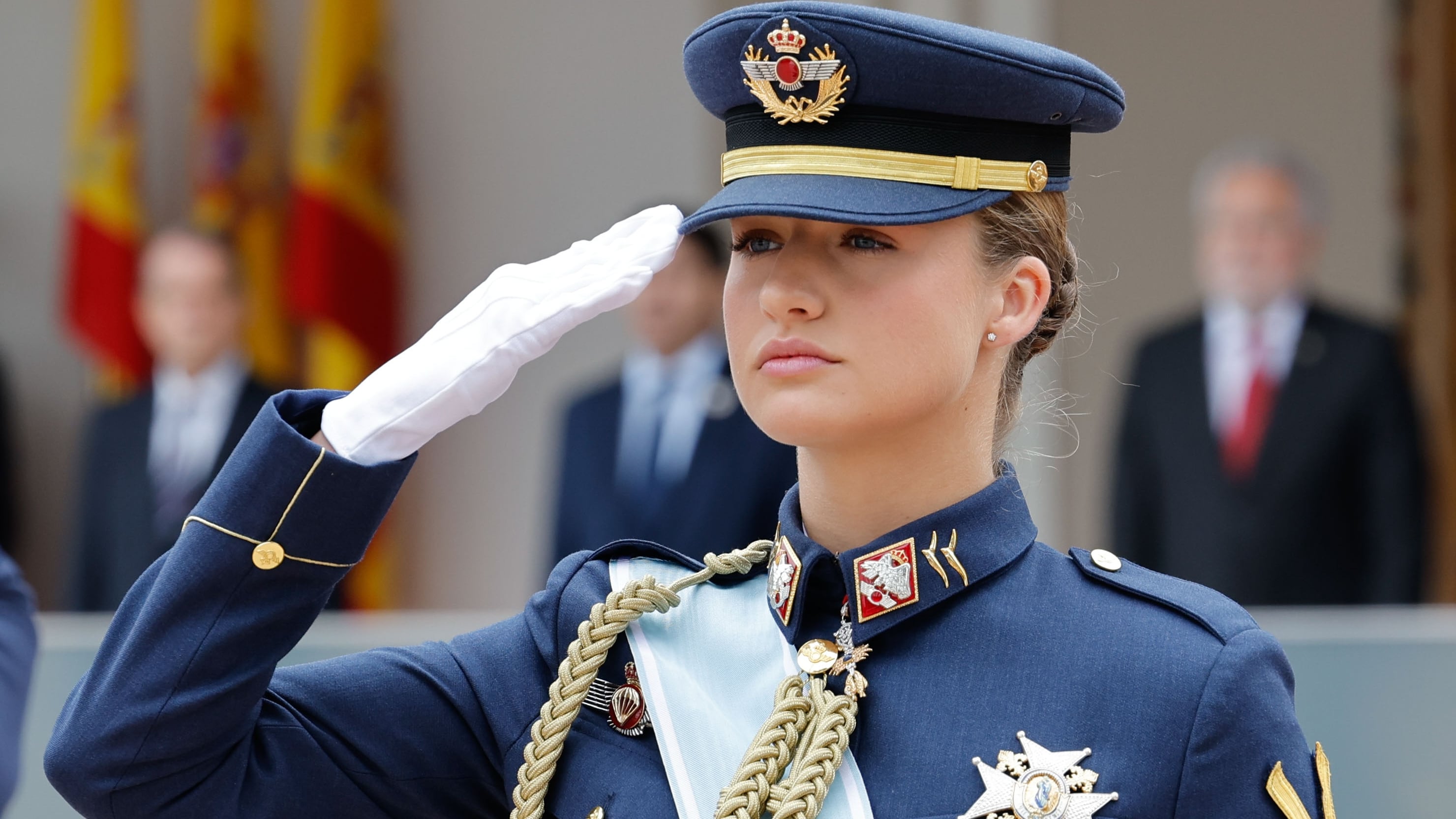 La princesa Leonor durante el desfile militar con motivo del Día de las Fuerzas Armadas 2026 (EFE/Lavandeira jr).