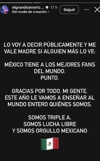 El luchador estadounidense mostró el