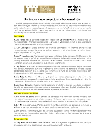 El Fondo Nacional de Protección y Bienestar Animal propone recursos permanentes para rescate, atención, esterilización, adopción y cuidado de animales - crédito prensa Andrea Padilla