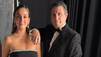 Papín junto a Lucía Pombo,